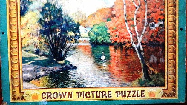 Picture Puzzle Crown Picture Puzzle titled The Park Pond with 713 pieces and a size of 22.5 by 29 inches. Image by George Hausdorf....