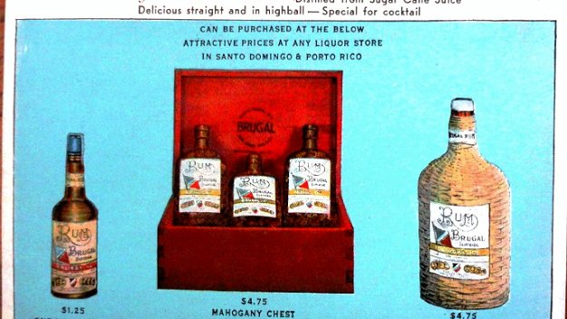 Ron Brugal Color post card with a presentation of the local rum Brugal from Dominican Republic. Dimension is 4 by 6.5 inches....
