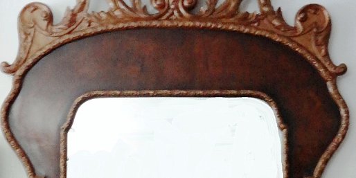 Mirror In excellent condition and beautiful Victorian style wall mirror in wood and decorated all around. Size of the large mirror is 43 inches wide and 63 inches...