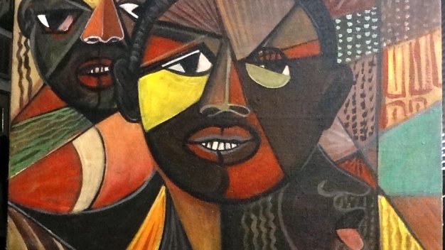 Dos Caras - Two Faces From an Auction House Sale in Berlin, Germany we have from the Haitian experience an excellent oil on canvas portrait...